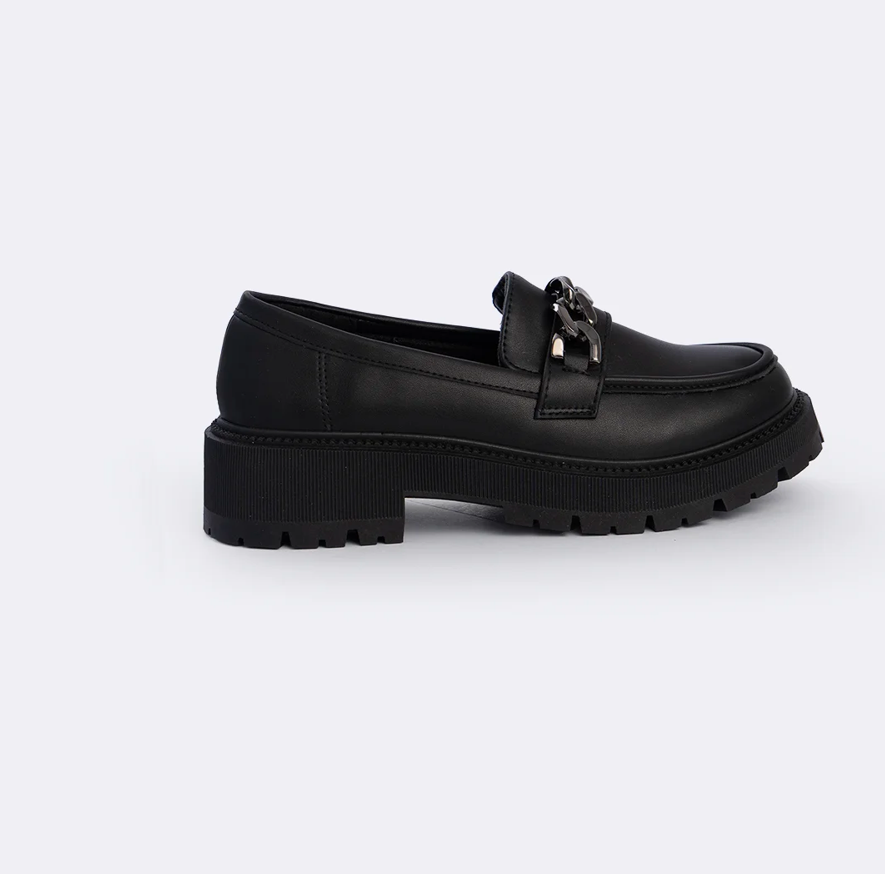 Mocasines Kriza Suela Gruesa Negro Amapola