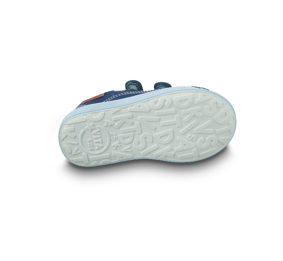 Zapatos Vita Kids Velcro Doble Azul Marino Niño GQ