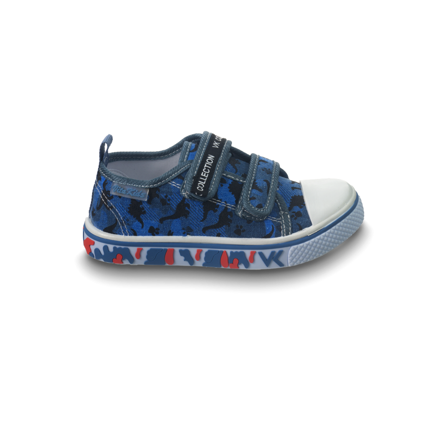 Zapatos Vita Kids Velcro Doble Azul Niño HB