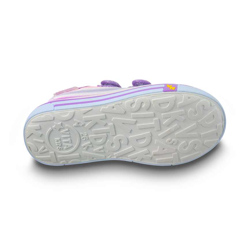 Zapatos Vita Kids Velcro Doble Lila Niña HB