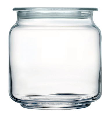 Tarro Luminarc de Vidrio Con Tapa Rondo 0,5L