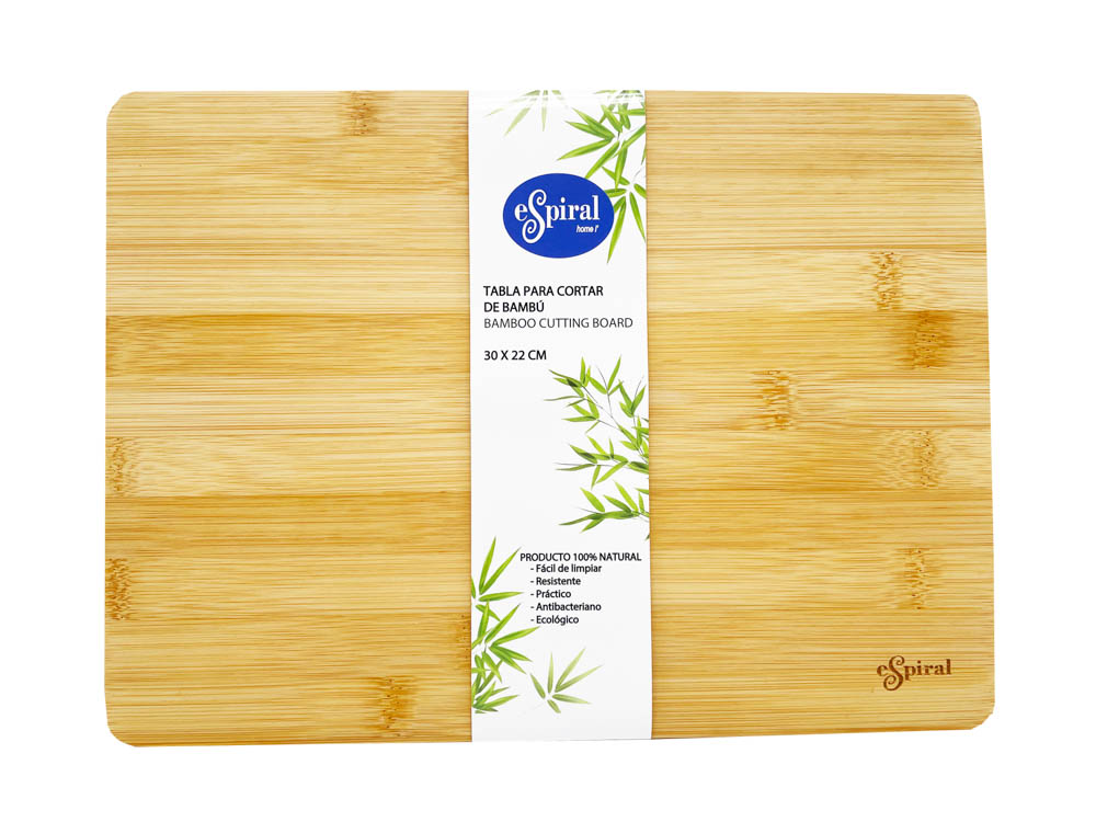 Tabla Espiral Para Cortar Bamboo 30x22 cm