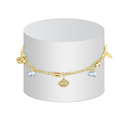 Tobilleras Dobles Mostacilla Azul Surtidas