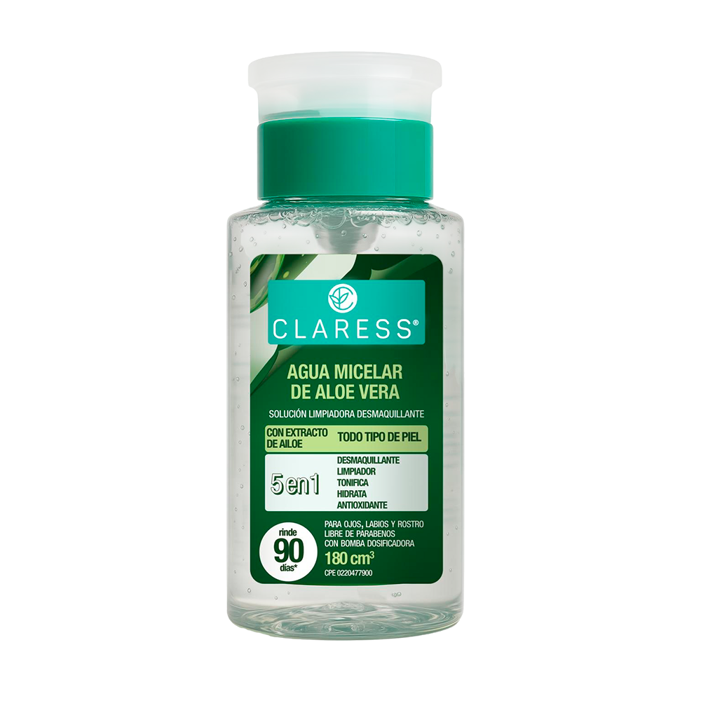 Agua Micelar Claress Extracto Aloe Vera 180 ml