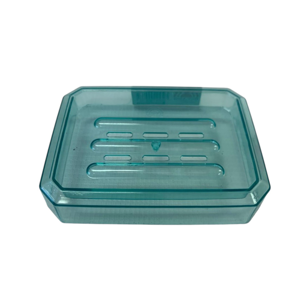 Jabonera Rectangular Sin Tapa Oceano de Plástico de Acto Impacto 2.5x12.4x9 cm