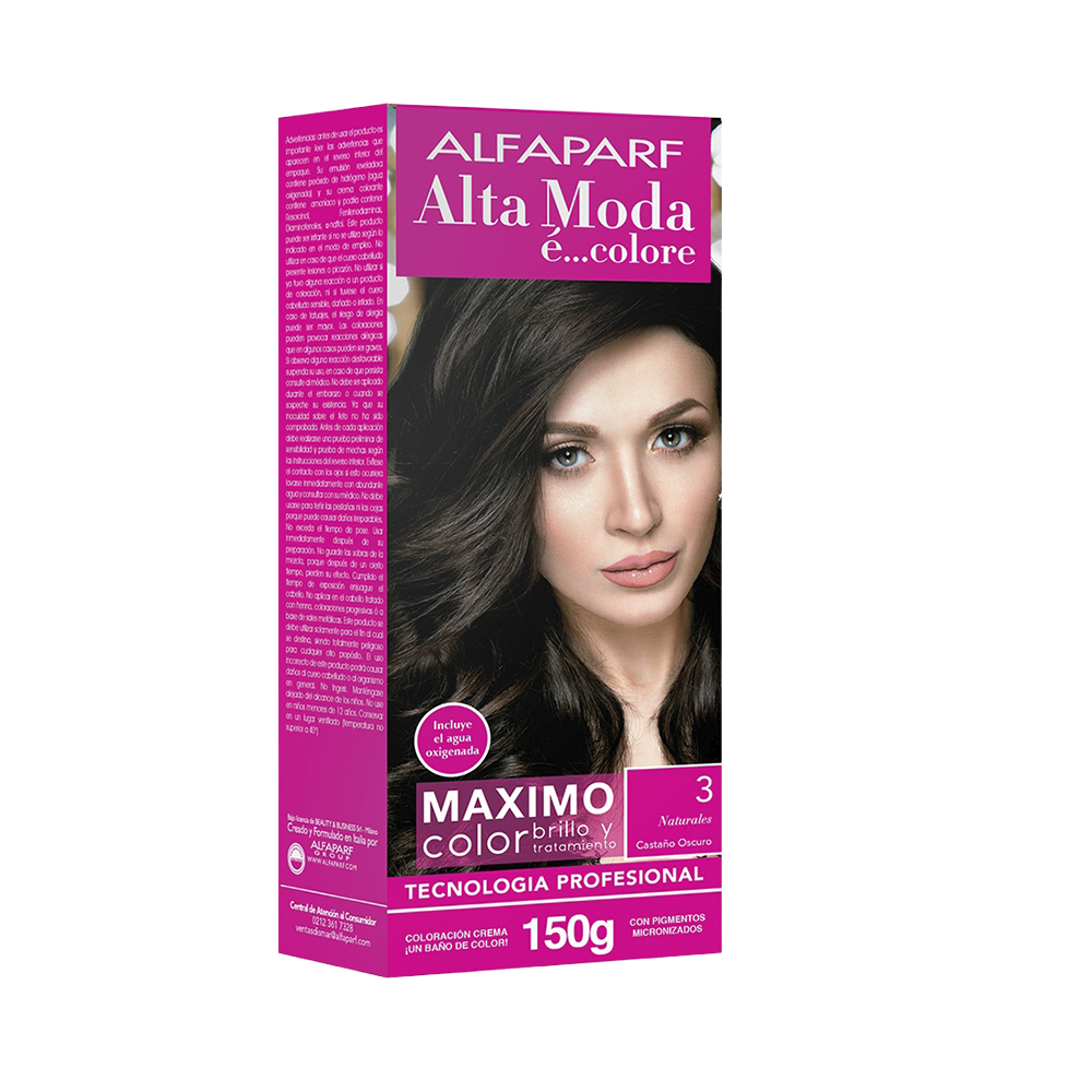 Tinte Alfaparf Kit 3 Castaño Oscuro 150gr