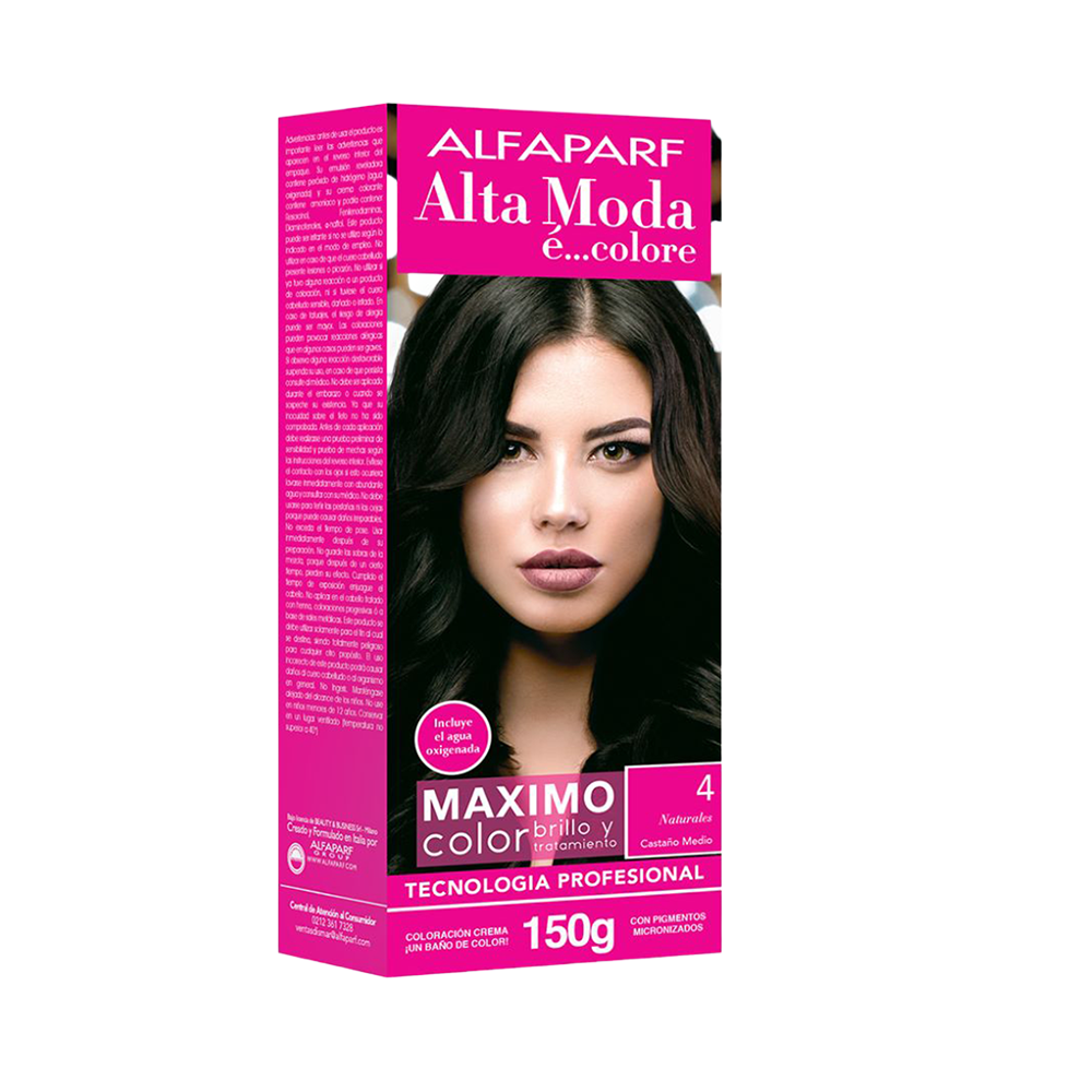 Tinte Alfaparf Kit 4 Castaño Medio 150gr