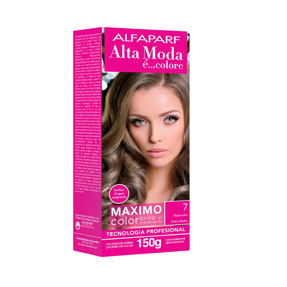 Tinte Alfaparf Kit 7 Rubio Medio 150gr