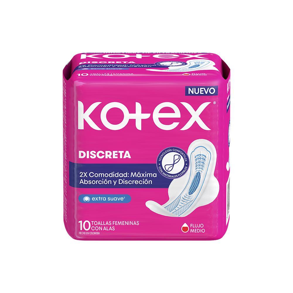 Toallas Sanitarias Kotex Discreta Ultrafina 10 und