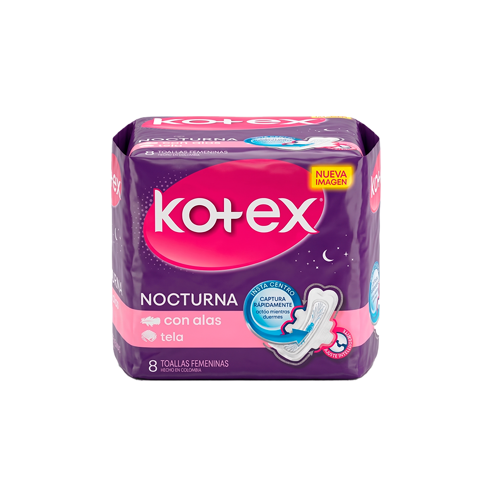 Toallas Sanitarias Kotex Nocturna 8 und