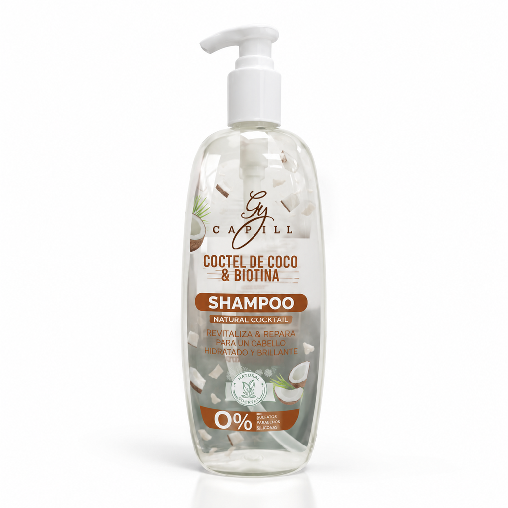 Shampoo Natural Orgánico Sin Sal Gy Capill Coctel de Coco y Biotina 365ml