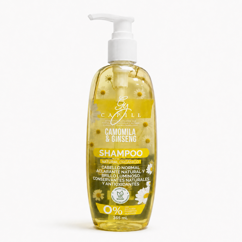 Shampoo Natural Orgánico Gy Capill Camomila y Ginseng 365ml