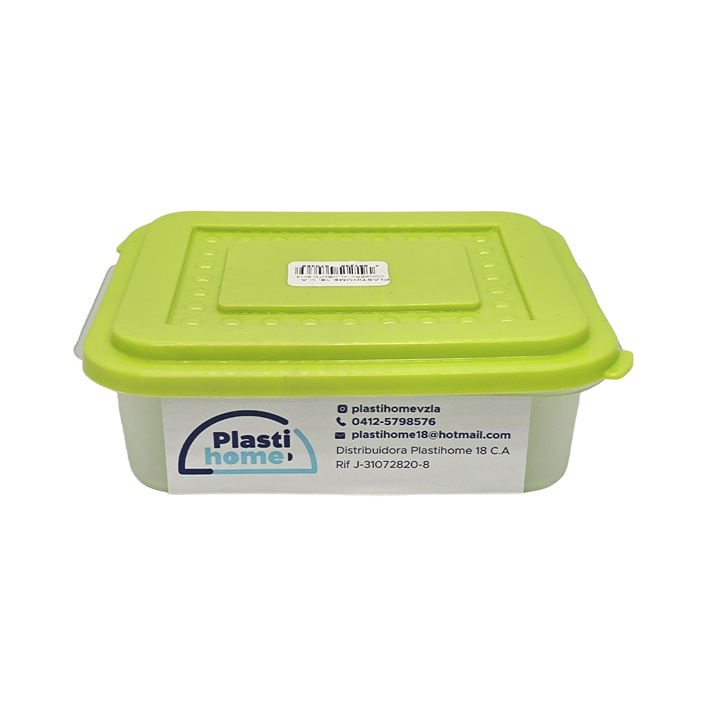 Conservador Cuadrado Pequeño Plastihome Colores Surtidos 15 cm
