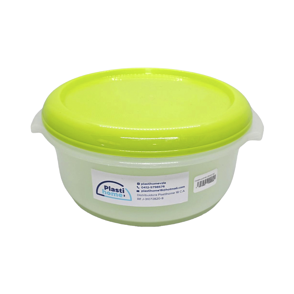 Conservador Redondo Grande Plastihome Colores Surtidos 25 cm