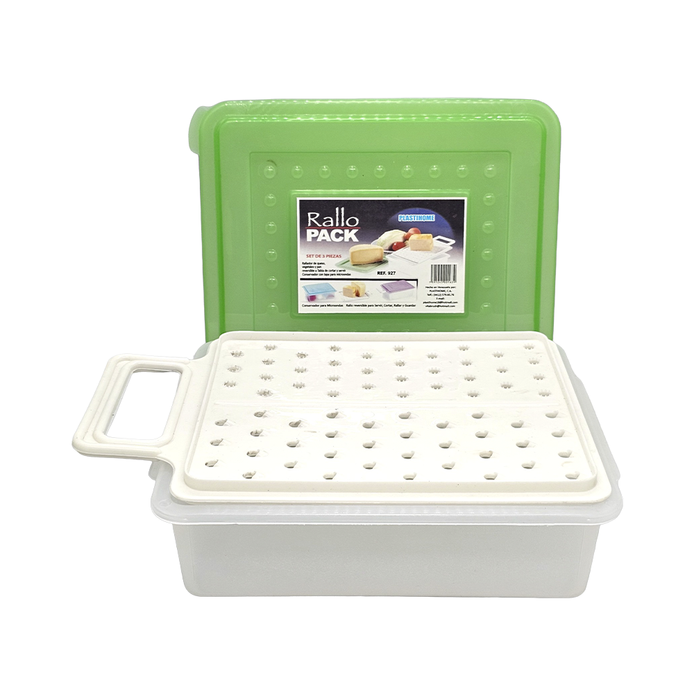 Rallador con Conservador Plastihome Colores Surtidos 28 x 19 cm