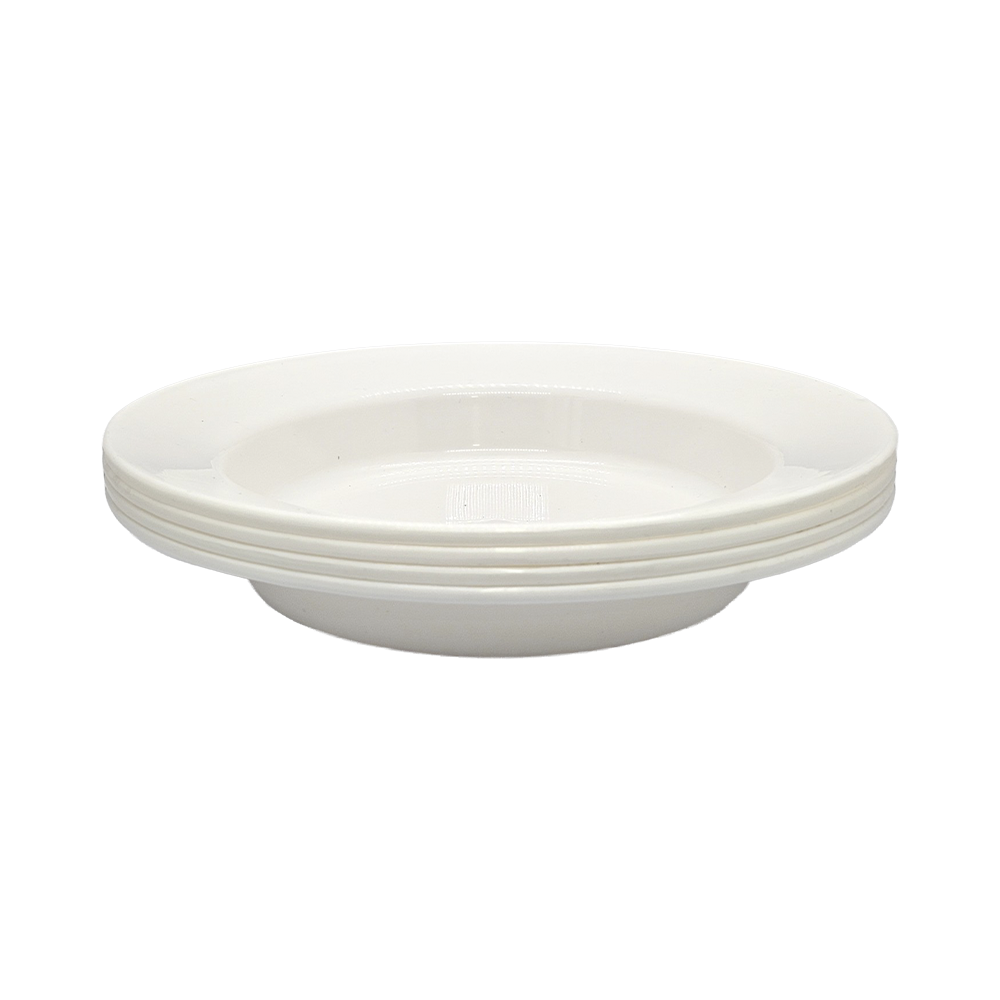 Set de 4 Platos Hondo Plastihome Colores Surtidos 26,5 cm
