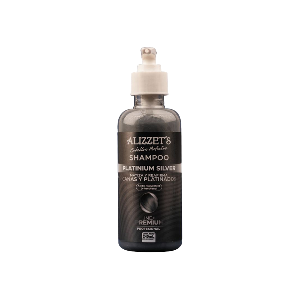 Shampoo Capilar Sin Sal Platinium Silver Alizzet's 240ml