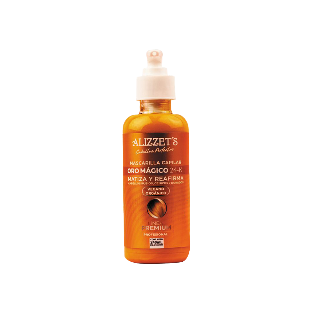Mascarilla Capilar Sin Sal Oro Magico 24-K Alizzet's 240gr