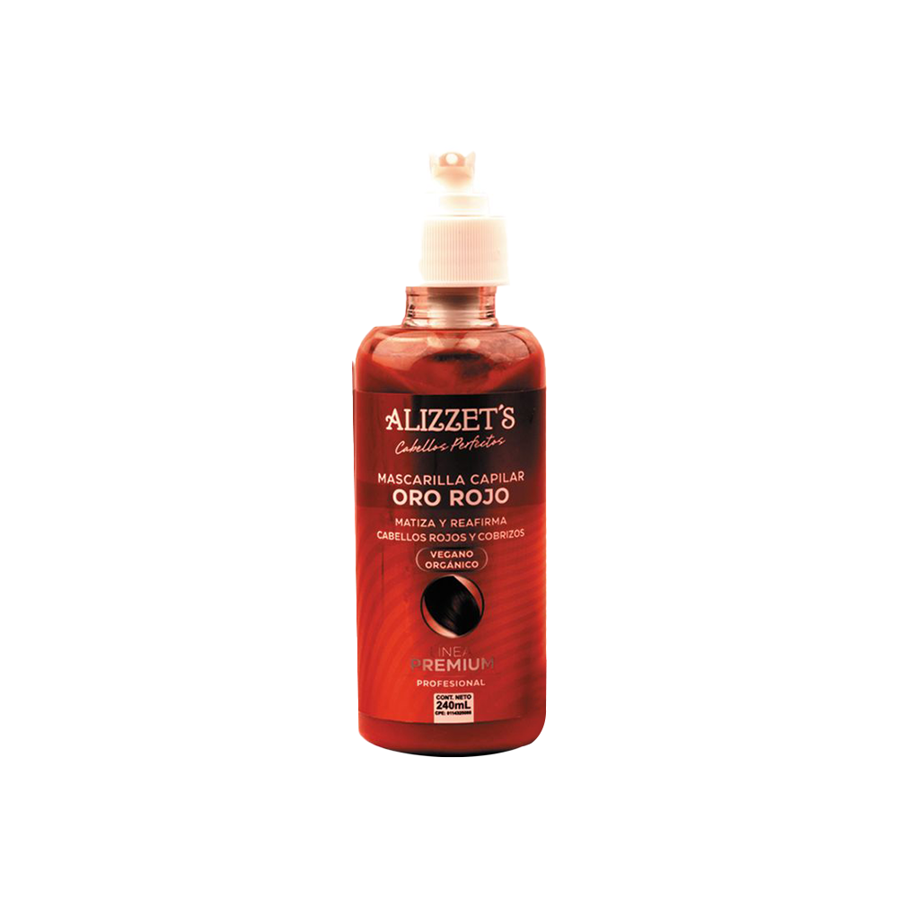 Mascarilla Capilar Sin Sal Oro Rojo Alizzet's 240gr