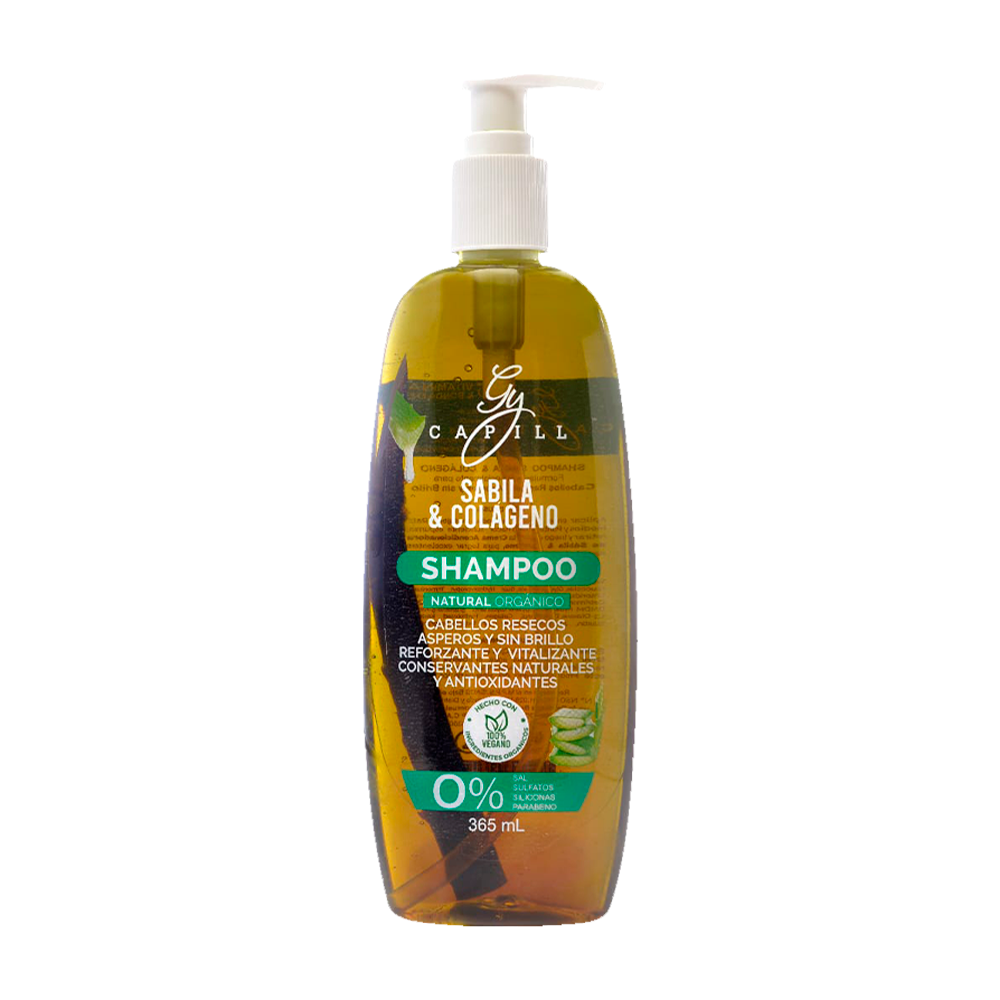Shampoo Natural Orgánico Sin Sal Gy Capill Sabila y Colageno 365ml