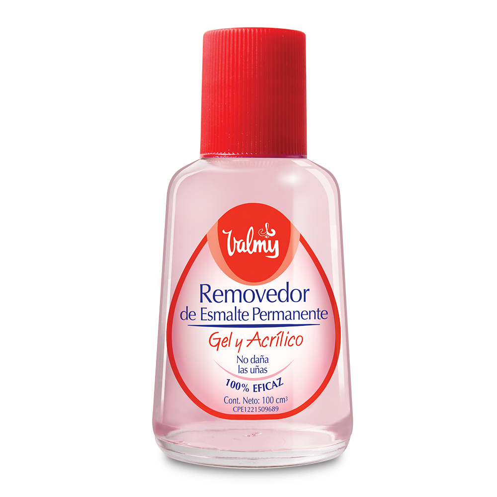 Removedor de Esmalte Valmy Permanente, Gel y Acrilico 100 cc