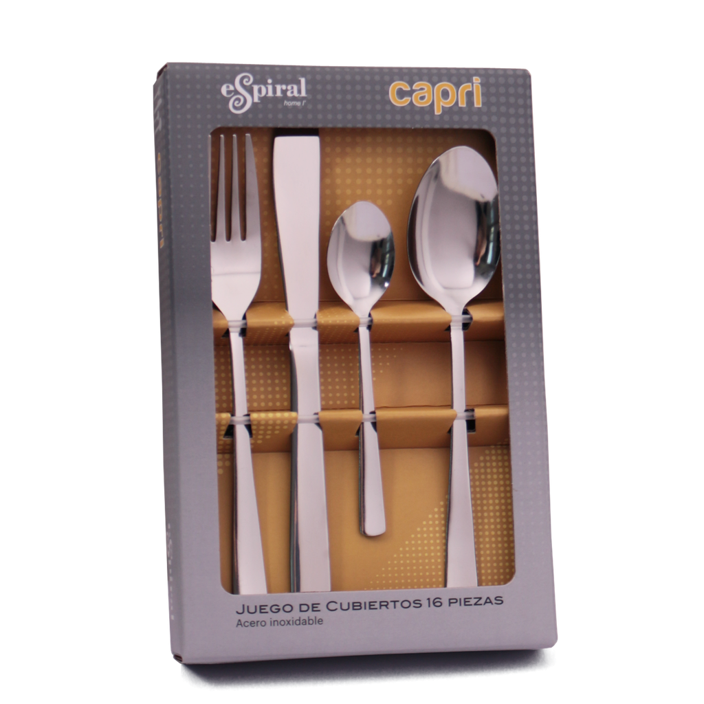 Juego Cubiertos Espiral Capri 16 Piezas