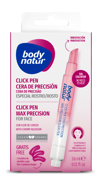 Depilación Cera BodyNatur Click Pen Cera Rostro 3.6ml