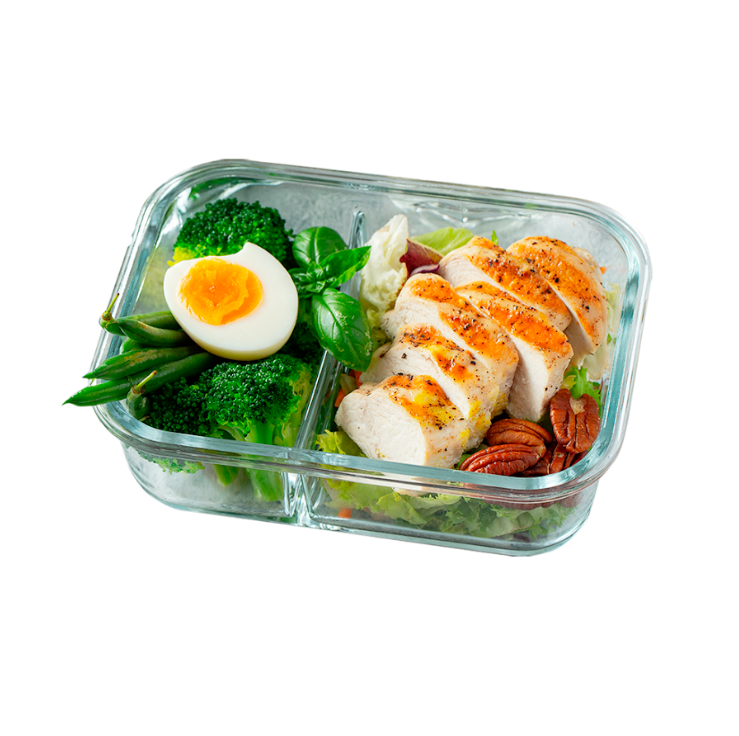 Conservador Hermético Alfa Hogar de Vidrio Con División 1.04L