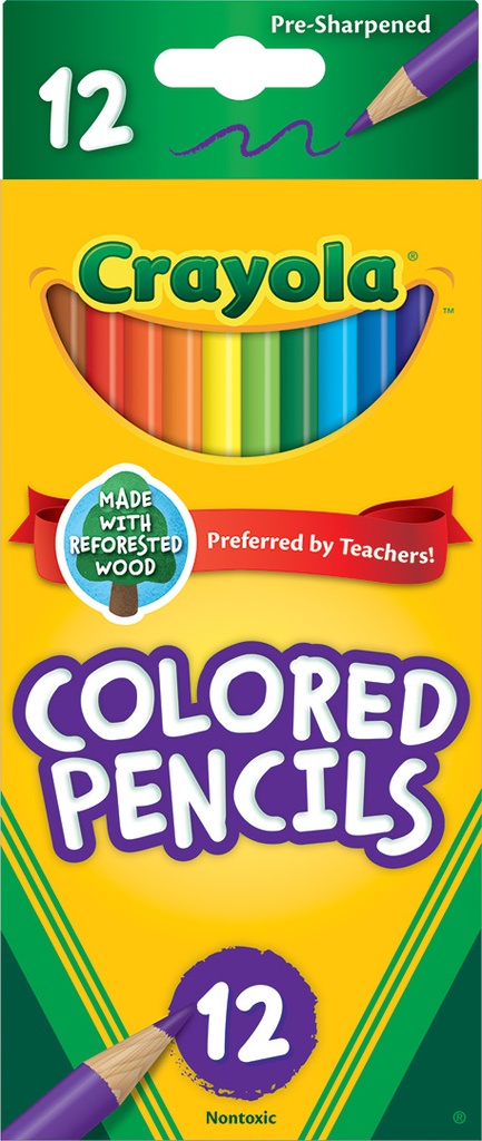 Lápices de Colores de Madera Crayola - 12 piezas