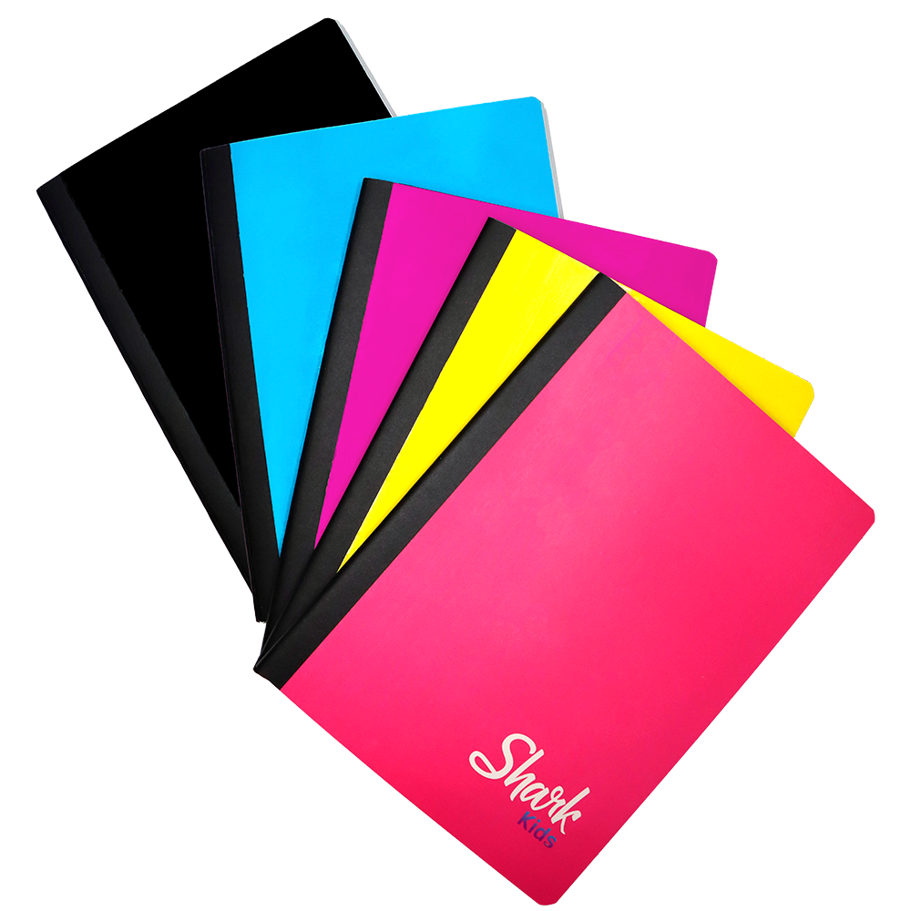 Libreta Shark Una Linea 100 Hojas Colores Surtidos Medidas: 23.3 x 17.3 cm