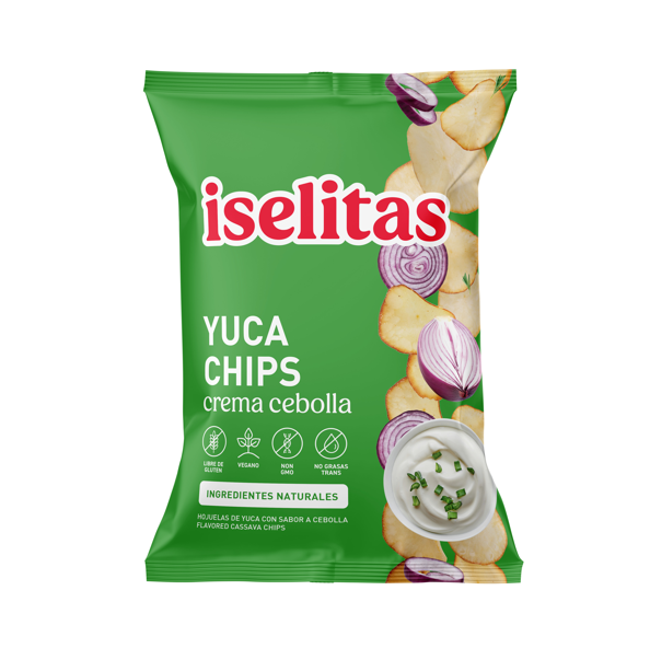 Iselitas Yuca Chips con Crema Cebolla 70 Gr