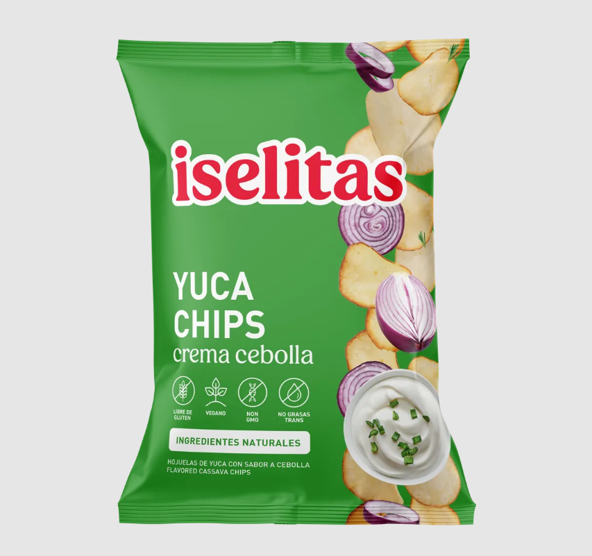Iselitas Yuca Chips con Crema Cebolla 180 Gr