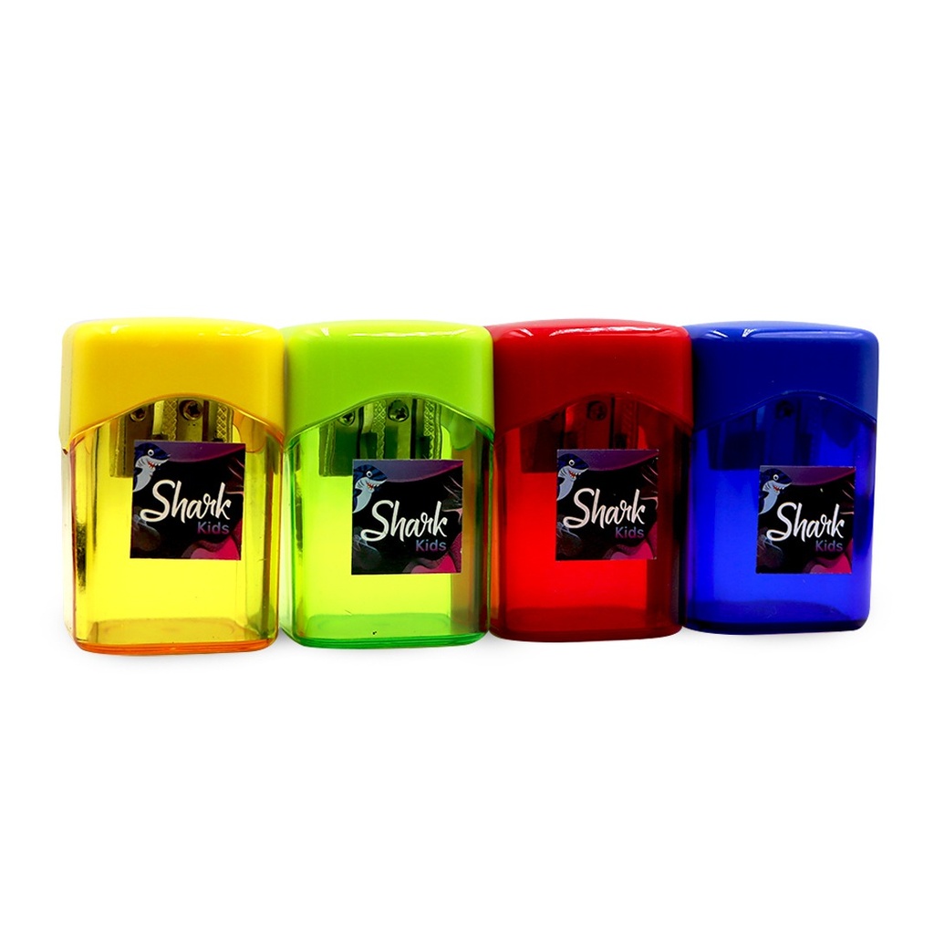 Sacapuntas de Aluminio Shark con Doble Depósito Colores Surtidos