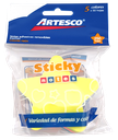 Notas Adhesivas Artesco Neon Mini 250 hojas Formas Surtidas