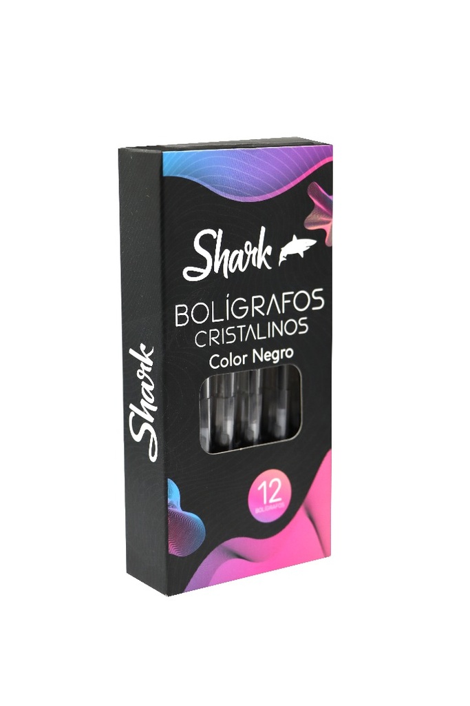 Bolígrafo Shark Negro Caja x 12 Unidades