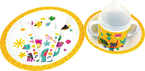 Set De Niños Ask 5 Pcs Melamina Mod 2