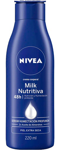 [2051003] Crema Corporal Nivea Milk Nutritiva P/Extra seca 220 ml