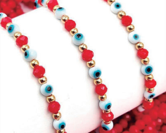 [2091020] Pulsera Cavara Ojito Redondo y Cristal