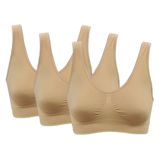 Tripack de Tops Brasier con Relleno Aire Bra Gine (Beige)