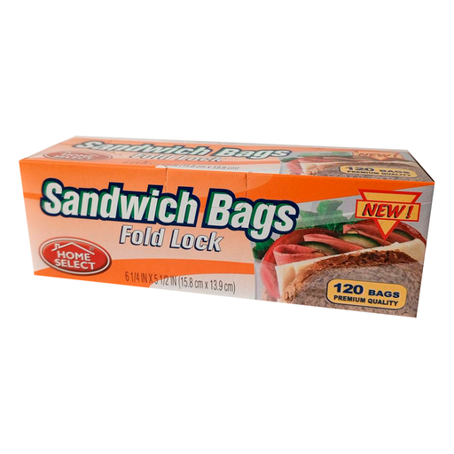 [4251033] Bolsas Sandwich 120 unidades Home Select 15x13cm