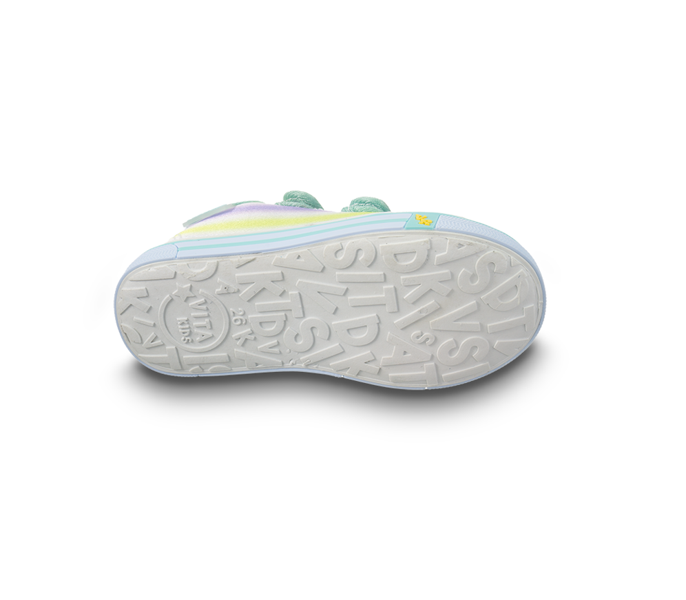 Zapatos Vita Kids Velcro Doble Aguamarina Niña HB