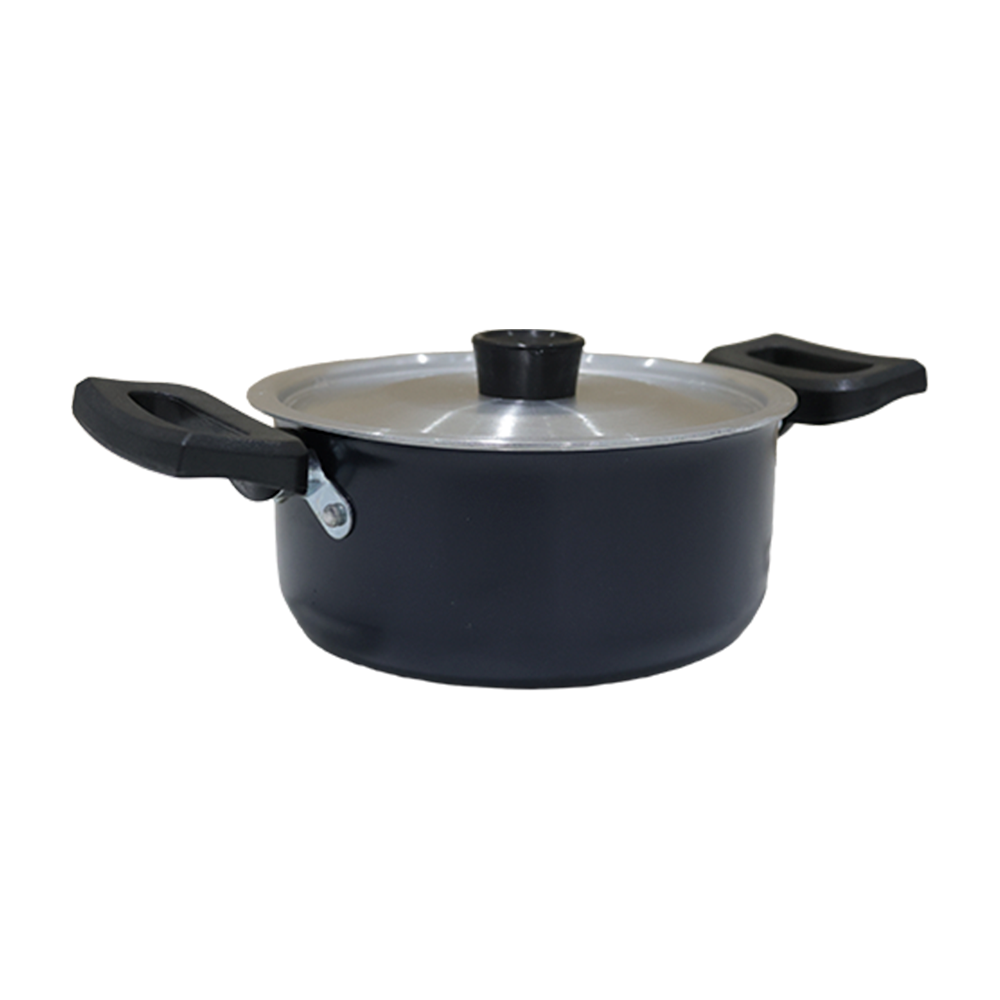 Set de Teflon Nicoloso con Paellerita 16 cm Olla 14 cm y Olla con Asa Negra 20 cm