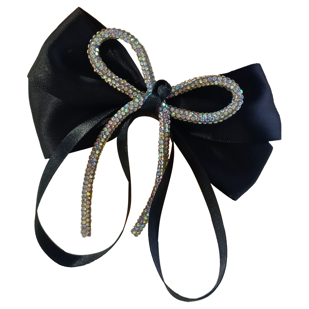 Lazo Stelle Negro con Cordón Tornasol