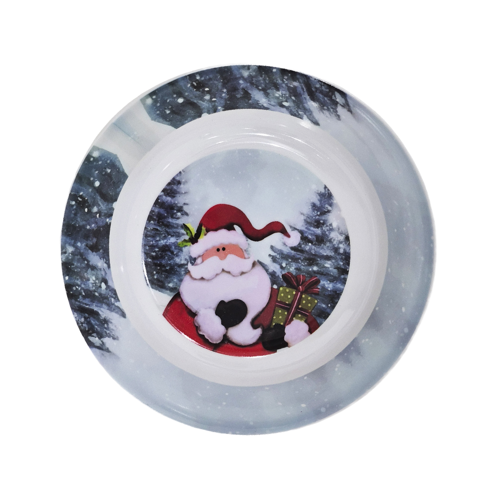 Plato Hondo Navideño Melamina 5x20cm