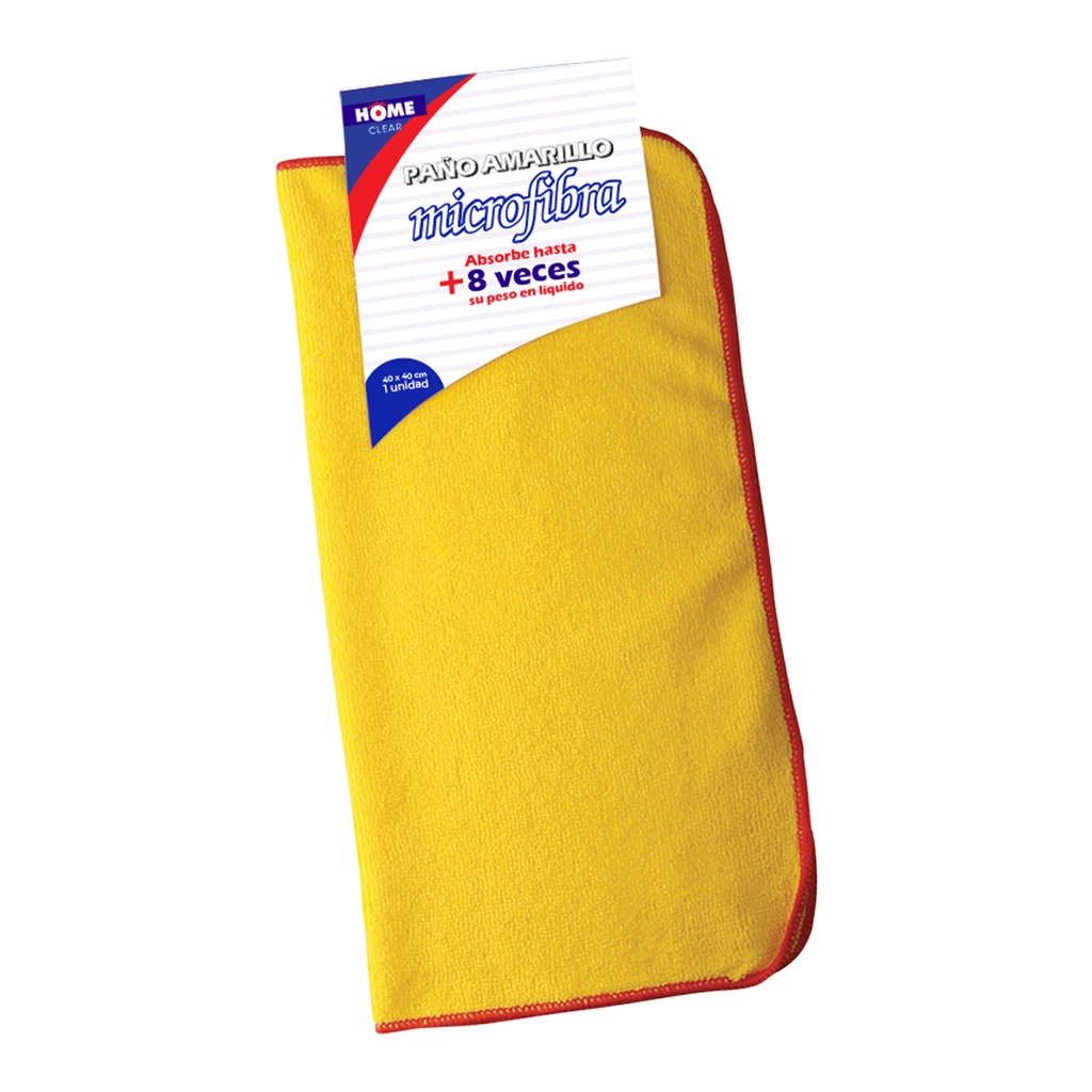 Paño Amarillo Alfa Hogar Microfibra Medidas: 40x40 cm