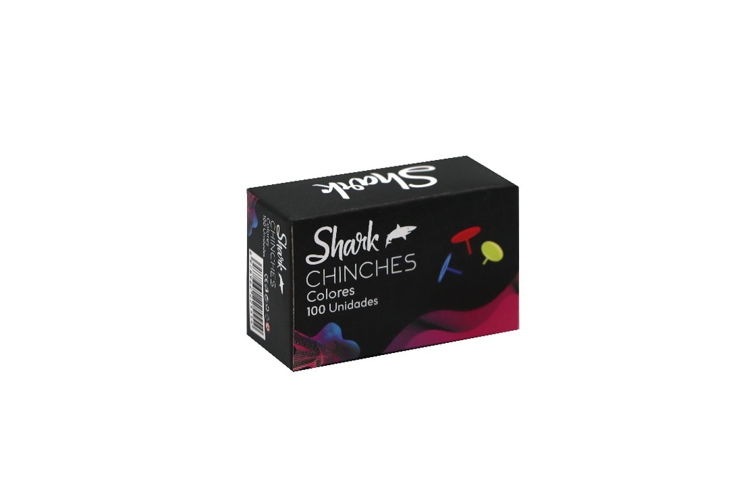 Chinches de Colores Shark Caja x 100 unds