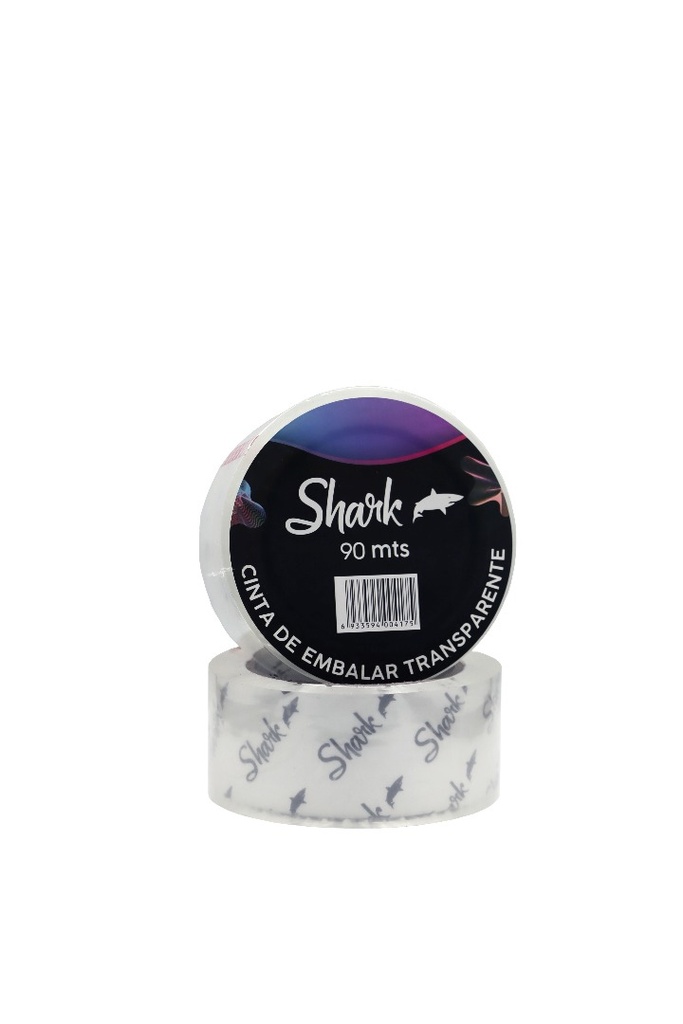 Cinta de Embalar Shark Transparente 90 mts