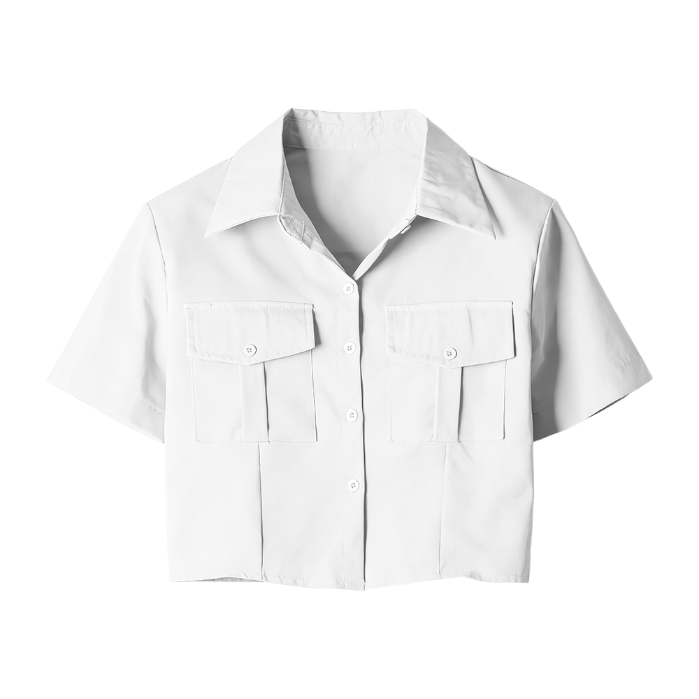 Camisa de Algodon SK Manga Corta Blanco