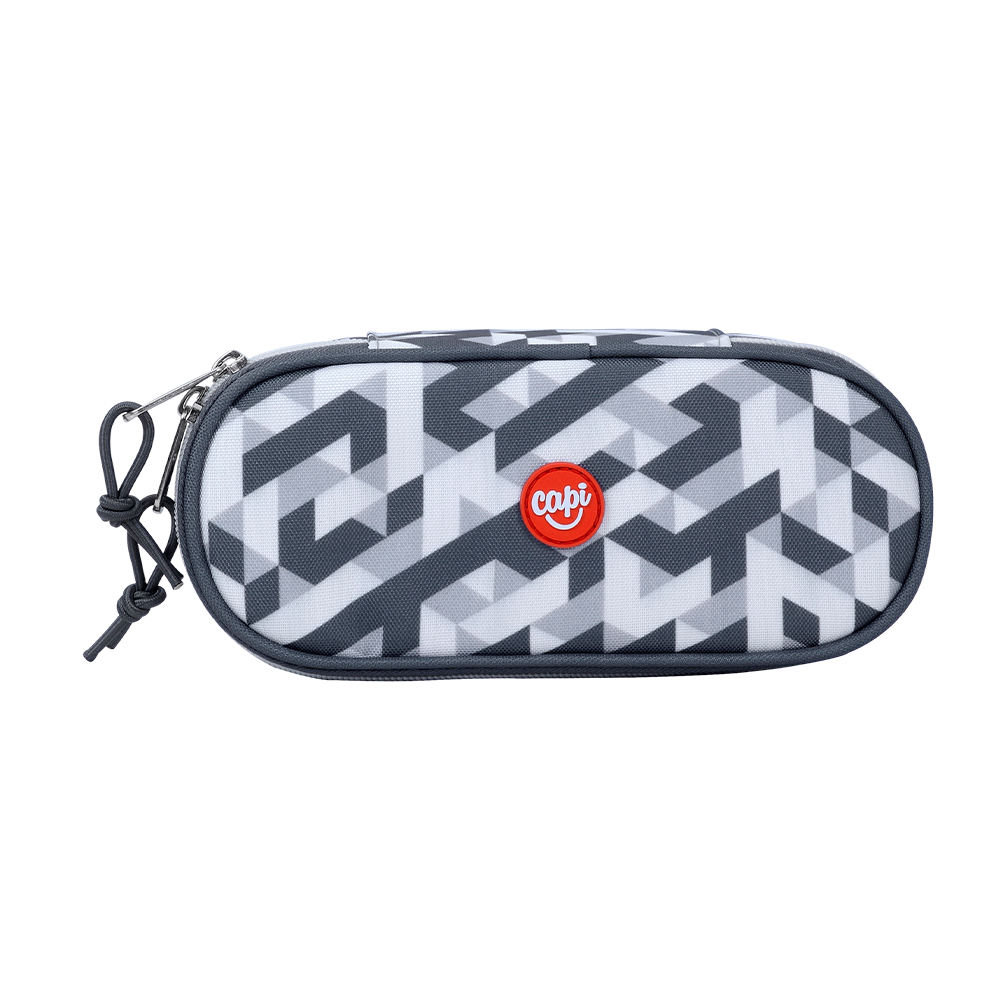 Estuche Capi Ovalado Triángulos 22x10x8cm