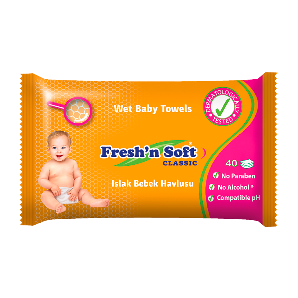 Toallas Húmedas Fresh'n Soft Classic Baby Towel x 40 und